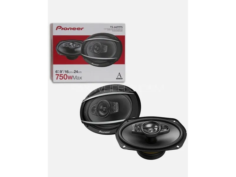 Pioneer TS-A6991F 6-In. x 9-In. 750-Watt 5-Way Full-Range Coaxial Speakers Gold and Black, pair Image-1