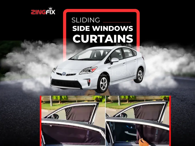Zingfix Sliding Side Window Curtains for Toyota Prius (2009-2015) – UV Protection & Privacy Shades Image-1