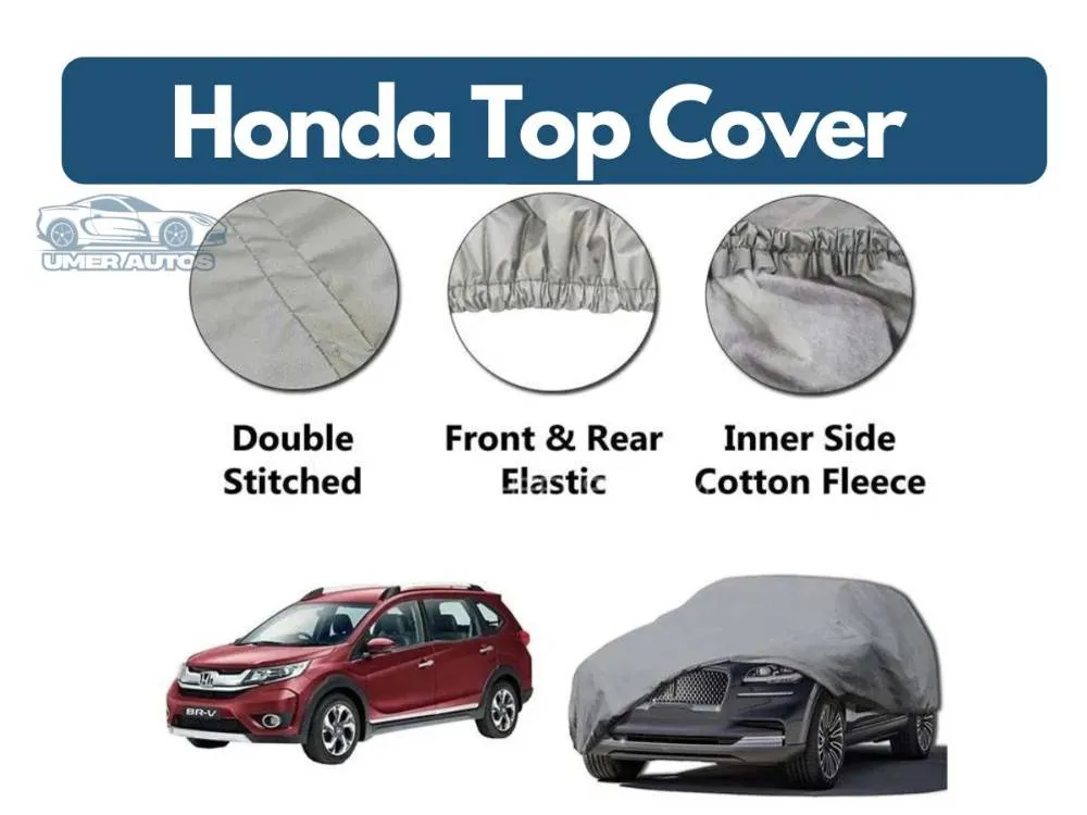 PVC Cotton Double Stitched Car Top Cover for Honda BR-V (2017–2022) Image-1