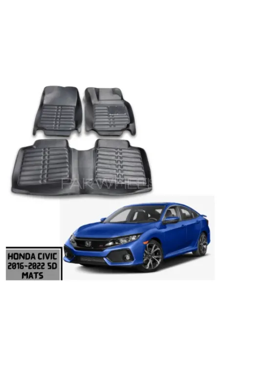 Premium Quality Customized 5D Car Floor Mats for Honda Civic 2016-2022 | Best Quality 5D Car Mats Image-1