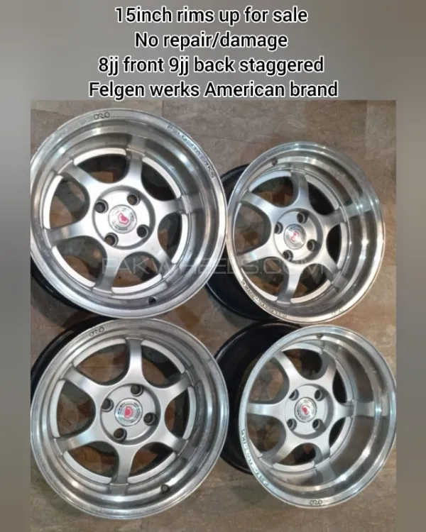 15inch deep dish rims up for sale  Image-1