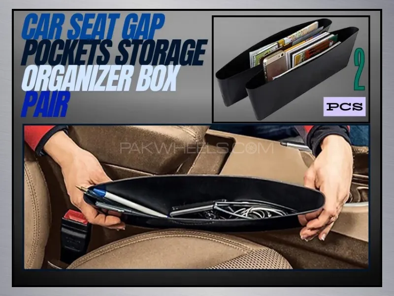 Car Seat Pockets Storage Organizer Box Pair  Image-1