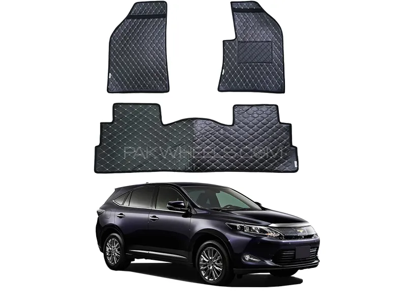 Toyota Harrier 7D Floor Mat ( Flat Style ) 5Pcs - Model 2019-2022 | Fully Customized 7D Floor Mat Image-1