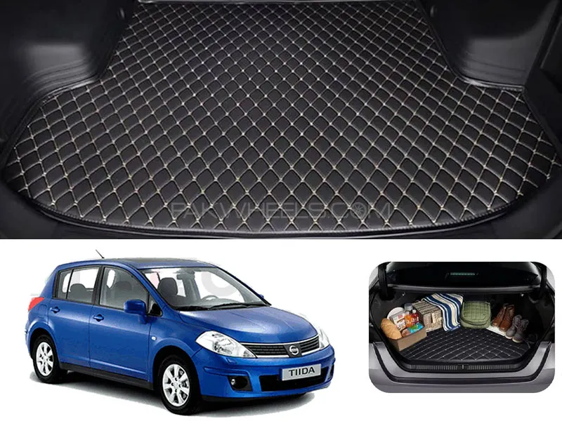 Nissan Tiida 7D Custom Car Trunk Mat - Model 2004-2011 Image-1