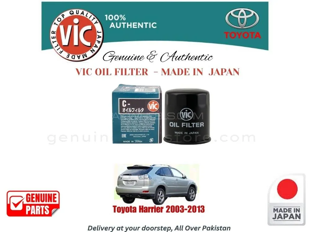 Toyota Harrier 2003-2013 VIC OIL FILTER - MADE IN JAPAN Image-1