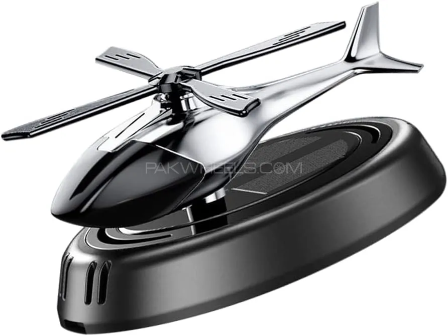 Universal Car Solar Helicopter With Air Freshener Refill 1 Pc Image-1