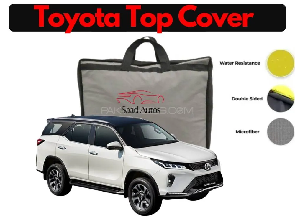 Toyota Fortuner 2022 Top Cover | PVC & Non-Woven Fabric Material | Waterproof Dustproof Protection Image-1