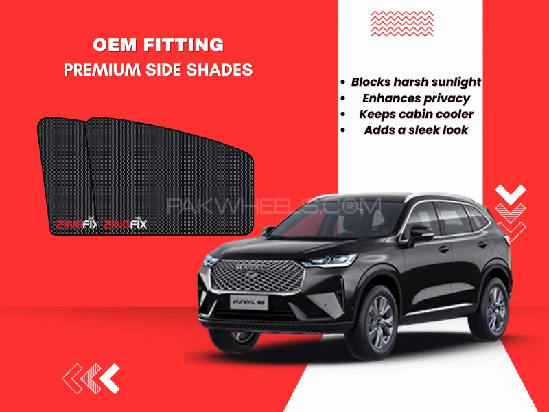 Zingfix Premium Mesh Foldable Side Window Shades for Haval H6 – Sun Protection & Privacy Image-1