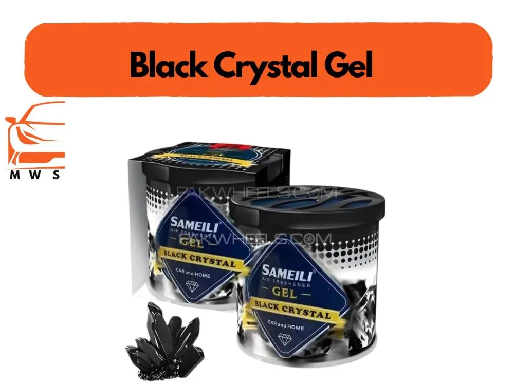 Black Crystal Car Air Freshner 140gm - Black Crsystal Gel 14 Image-1