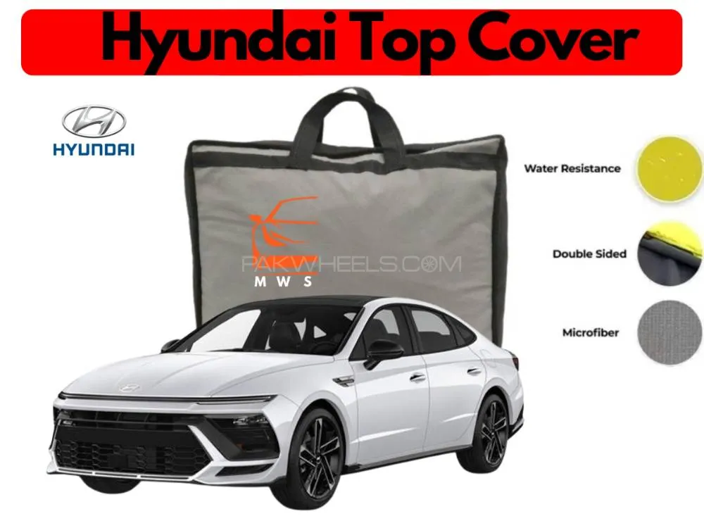 Hyundai Sonata 2021-2024 Leather Coated Car Top Cover Image-1