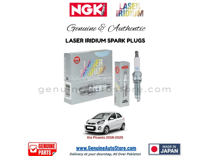 KIA Picanto 2019-2025 NGK LASER IRIDIUM SPARK PLUG - 3 PIECES Image-1