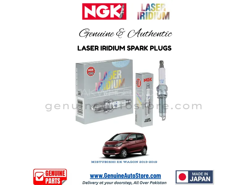 Mitsubishi  EK Wagon 2013-2019 NGK LASER IRIDIUM SPARK PLUG - 3 PIECES Image-1