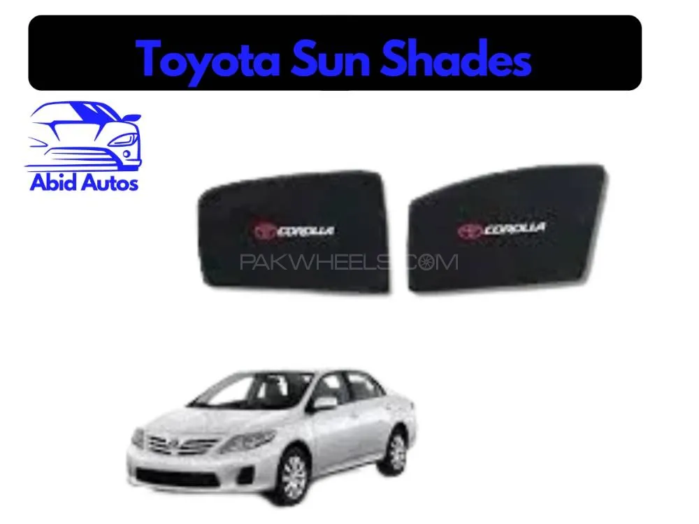Fixed Side Window Shades with Logo for Toyota Corolla (2009–2012) – UV Safe Image-1