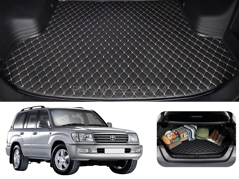  Toyota Prado FJ100 7D Custom Car Trunk Mat - Model 1998-2007 Image-1