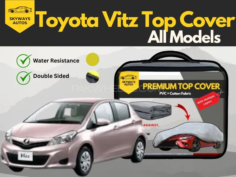 Toyota Vitz All Models Premium Cotton Fabric Top Cover Image-1