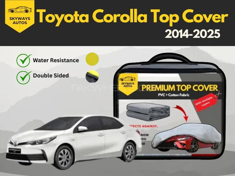 Toyota Corolla 2014-2025 Top Cover | Durable Stitching | Anti-Fade Exterior | Custom Fit | Car Care Image-1