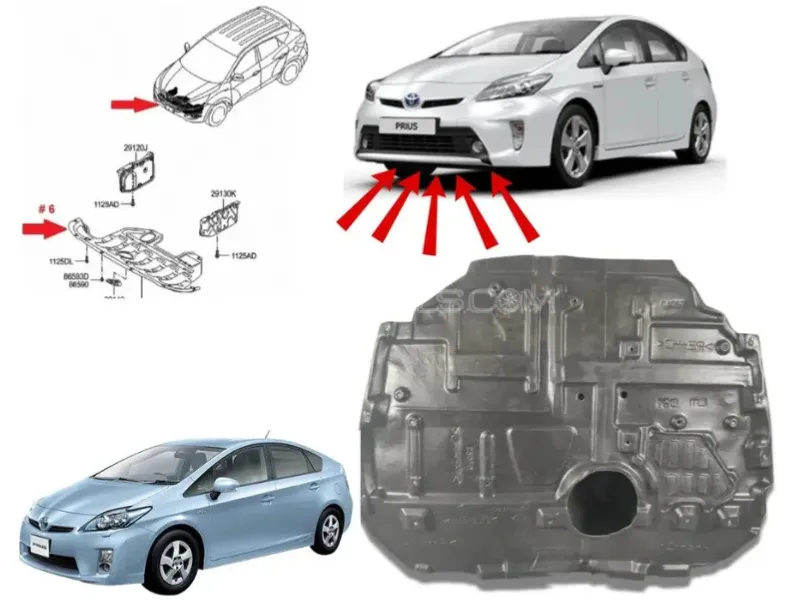 Toyota Prius 1.8 Engine Shield | 1 piece | Engine Cover Save Your Car From Rust Toyota Prius 1.8 Engine Shield | 1 piece | Engine Cover Save Your Car From Rust Image-1