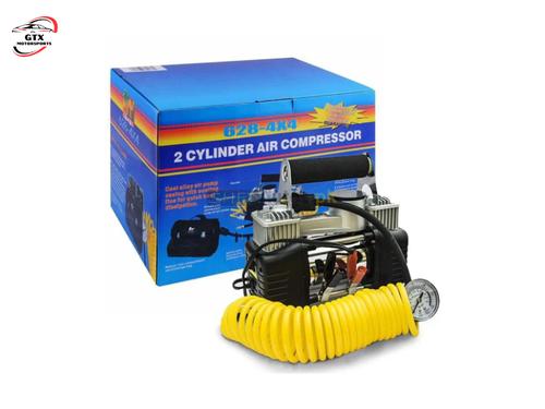 Heavy Duty Double Cylinder Air Compressor 628-4x4 – 12V | 30mm Piston for Off-Road & SUV Tires Heavy Duty Double Cylinder Air Compressor 628-4x4 – 12V | 30mm Piston for Off-Road & SUV Tires