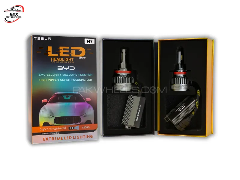 BYD H7 Tesla LED Headlight Bulbs – 1500W | Extreme Brightness +300% Image-1
