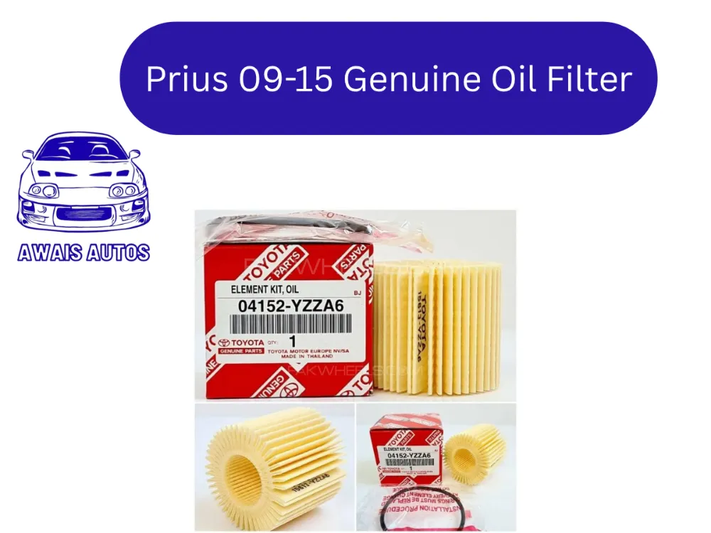 Toyota Genuine Oil Filter 04152-YZZA6 | OEM For Prius 2009-2015 1.8L Engine Image-1
