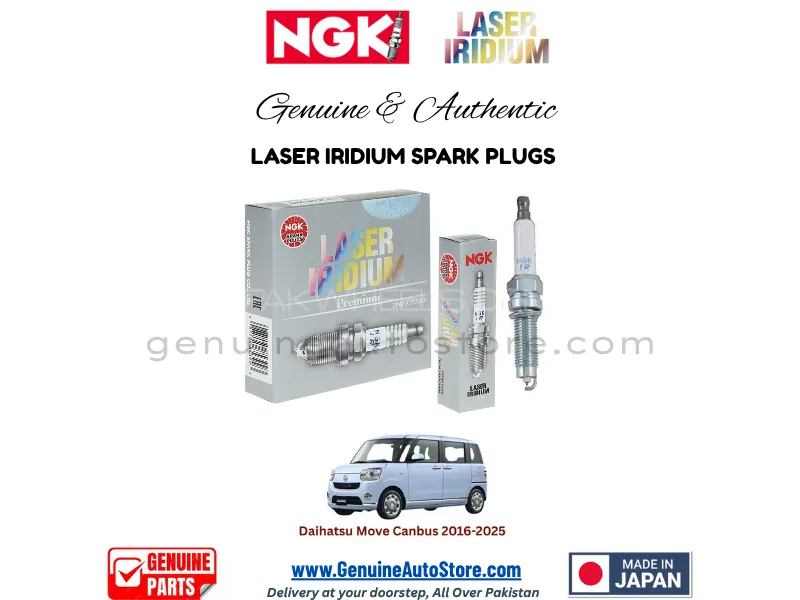 Daihatsu Move Canbus 2016-2025 NGK LASER IRIDIUM SPARK PLUG - 3 PIECES Image-1