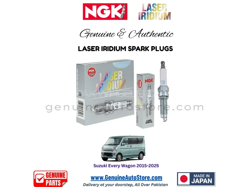 Suzuki Every Wagon 2015-2025 NGK LASER IRIDIUM SPARK PLUG - 3 PIECES Image-1