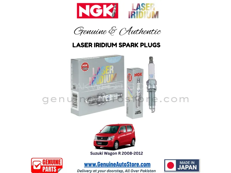 Suzuki Wagon R 2008-2012 NGK LASER IRIDIUM SPARK PLUG - 3 PIECES Image-1