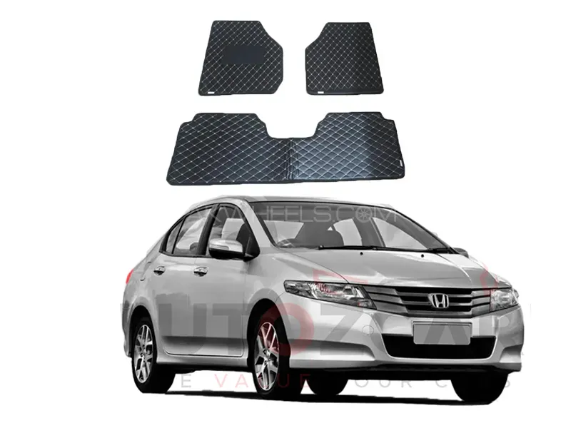 Honda City Model 2009-2021 7D Floor Mat ( Flat Style ) 3PCS  Image-1