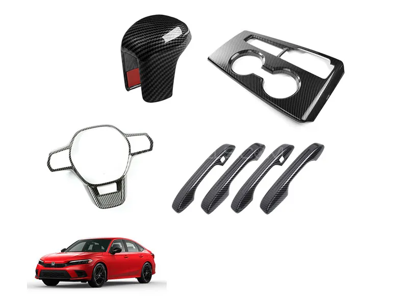 Honda Civic 2022-25 Carbon Fiber Accessories Pack of 4 Image-1