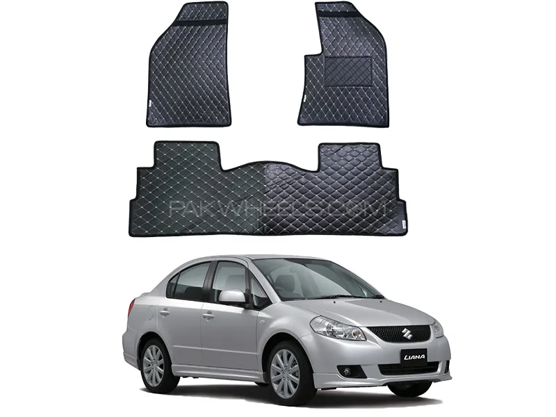 Suzuki Liana 7D Floor Mats ( Flat Style ) - Model 2006-2014 Image-1