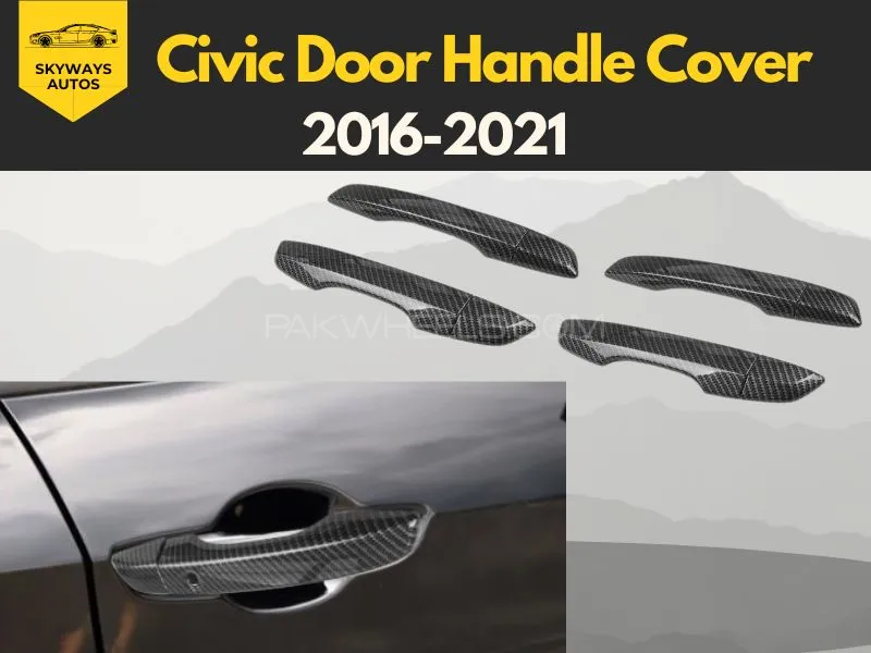 Carbon Fiber Door Handle Cover for Honda Civic 2016-2021 | Premium Quality Image-1