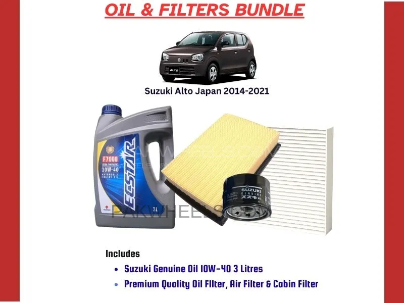 SUZUKI ALTO JAPAN 2014-2021 OIL AND FILTERS BUNDLE Image-1