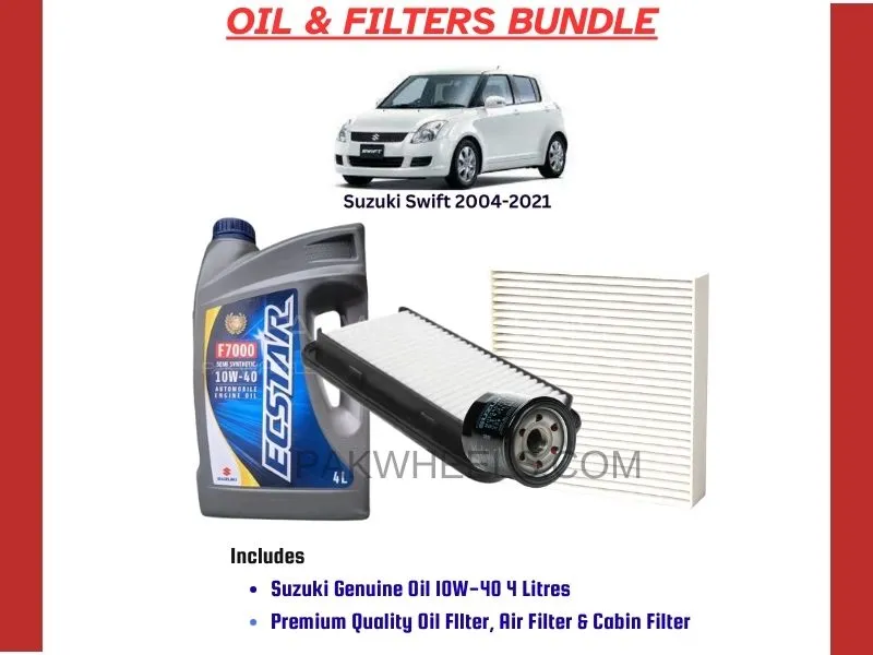 SUZUKI SWIFT 2004-2021 OIL AND FILTERS BUNDLE Image-1