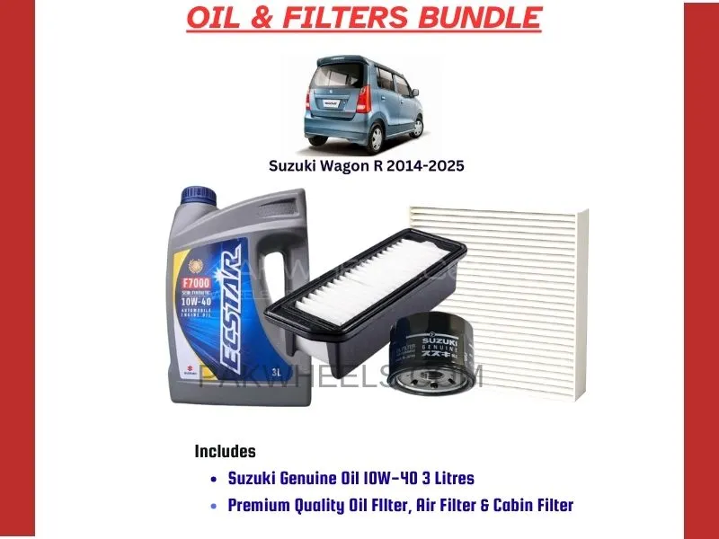 SUZUKI WAGON R 2014-2025 OIL AND FILTERS BUNDLE Image-1