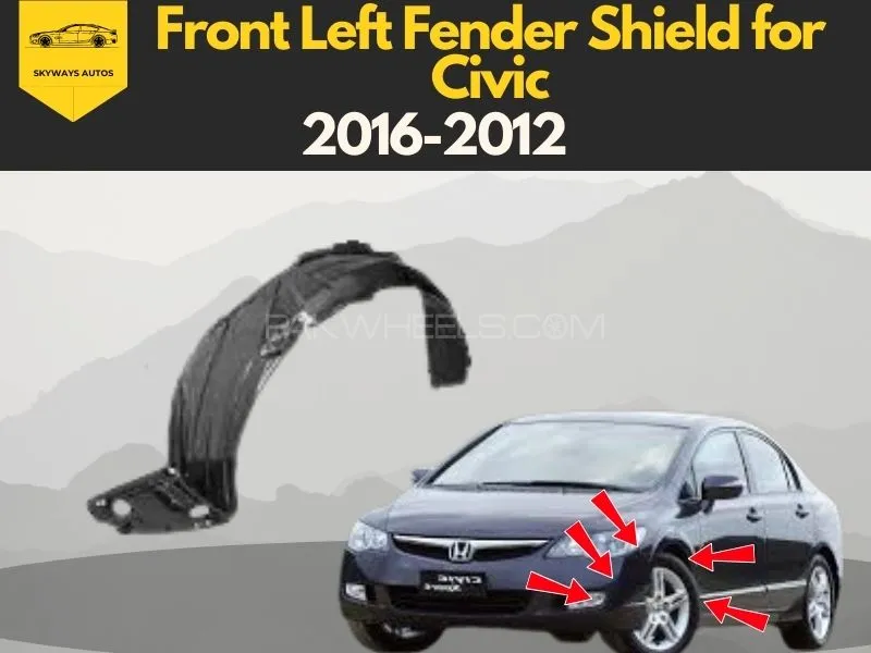 Front Left Fender Shield for Honda Civic 2006-2012 - Imported Image-1