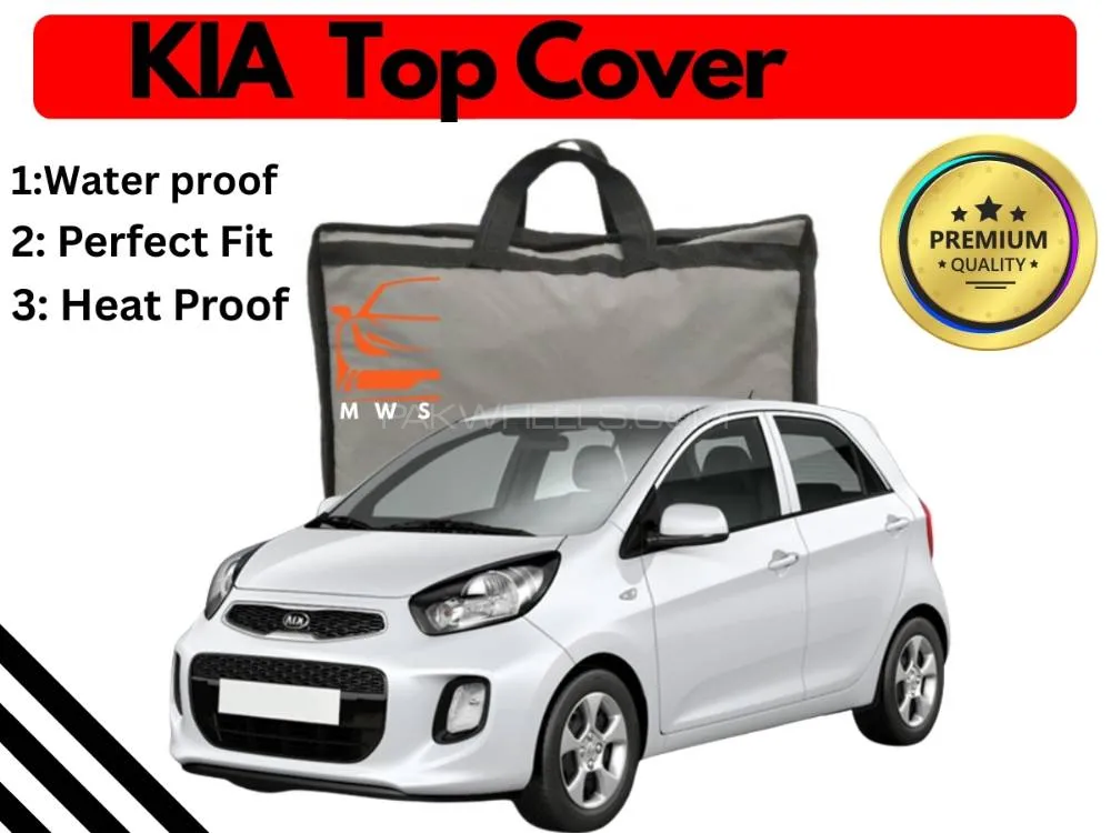 Kia Picanto 2019-2024 Top Cover | Black | Anti-Scratch | Parachute | Heat Proof | Water Proof  Image-1