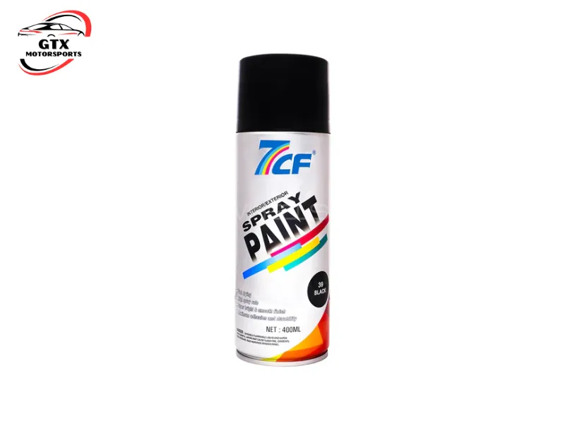 7CF Black Spray Paint – 400ML Protective Aerosol Image-1
