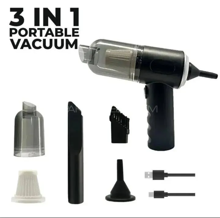 Compact Portable car Vaccum cleaner for Effortless Cleaning Image-1
