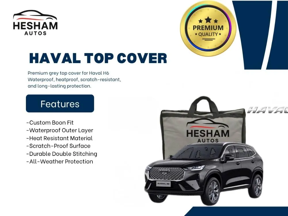 Haval H6 2021-2024 Top Cover | Black | Anti-Scratch | Parachute | Heat Proof | Water Proof Image-1