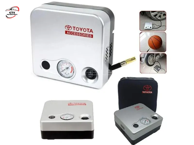 TOYOTA Car Air Compressor – Portable Tire Inflator for Vehicles Image-1