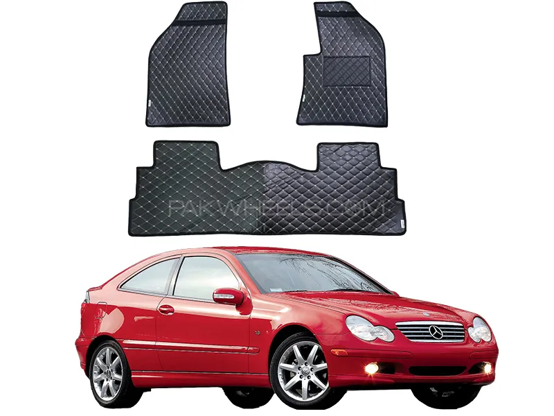 Mercedes C230 7D Floor Mat ( Flat Style ) 5PCS -Model 1997-2007 Image-1