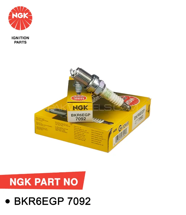 NGK Spark Plug For Suzuki Baleno, 1300cc, 1998~2003, (BKR6EGP) (Thailand-Single Pc) Image-1