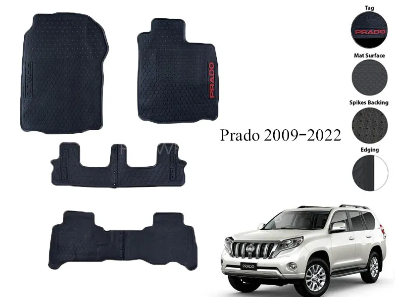 Premium Prado 2009-2022 Rubber Full Fitting Car Latex Mat – All-Weather Interior Protection Image-1