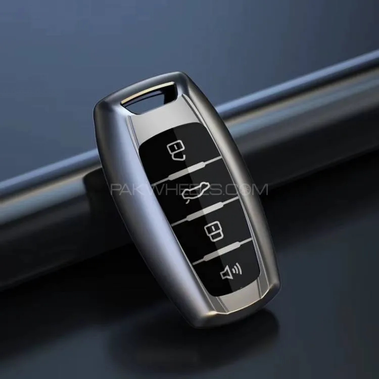 Haval 4-Button Remote key TPU Key Cover -GUN Metallic Exclusive - Image-1