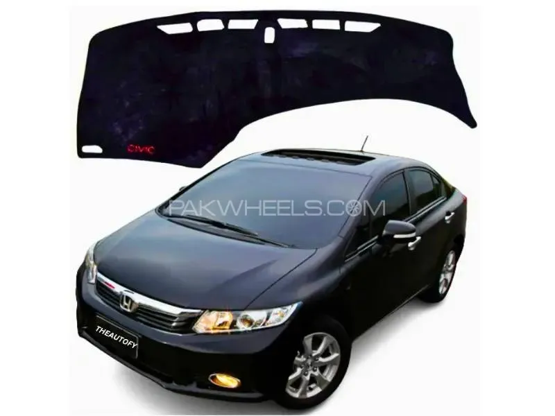 Honda Civic Rebirth (2012–2015) Velvet Dashboard Mat – Custom Fit, Anti-Slip, UV & Heat Protection Image-1