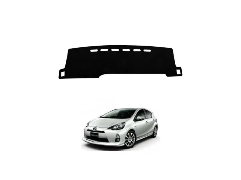 Toyota Aqua 2014–2017 Velvet Dashboard Mat – Custom Fit, Anti-Slip, UV & Heat Protection Image-1