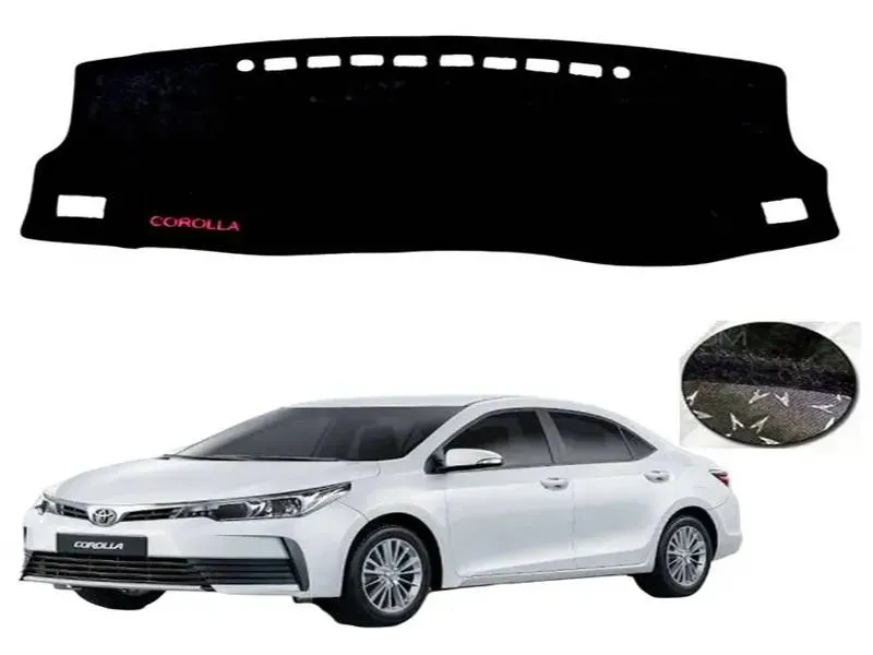 Toyota Corolla 2017–2021 Velvet Dashboard Mat – Custom Fit, Anti-Slip, UV & Heat Protection Image-1