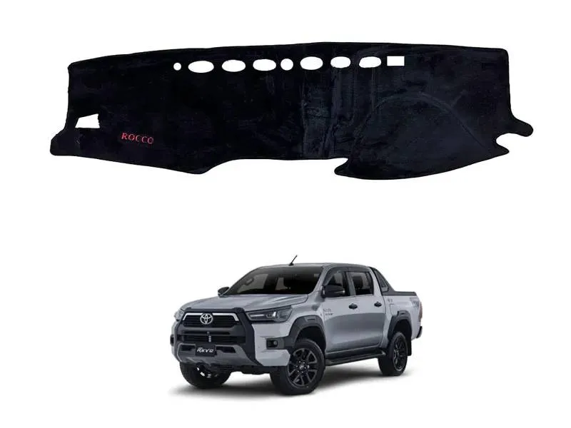 Toyota Hilux Rocco 2021–2024 Velvet Dashboard Mat – Custom Fit, Anti-Slip, Heat & UV Protection Image-1