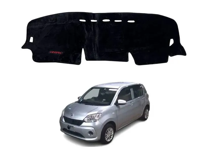 Toyota Passo 2016–2024 Velvet Dashboard Mat – Custom Fit, Anti-Slip, UV & Heat Protection Image-1