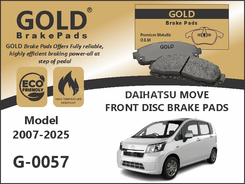 Daihatsu Move Front Premium Disc Brake Pads G-0057 Image-1